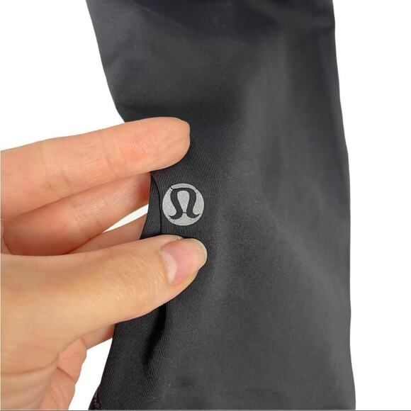 Lululemon Can't Stop Crop High Rise Runners Leggings Black / Slalom Stripe 8 - Picture 14 of 16